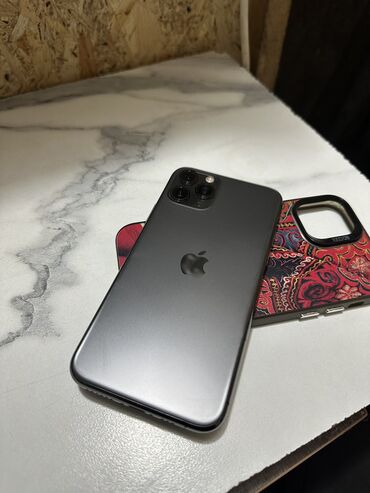 айфон 11 расрочка: IPhone 11 Pro, Колдонулган, 256 ГБ, Space Gray, Заряддоочу түзүлүш, Коргоочу айнек, Каптама, 89 %