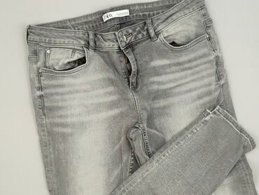 stradivarius spodnie w paski: Zara, Jeansy damskie, rozmiar L