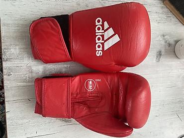 Боксерские перчатки adidas, 12 oz - Материал: кожа (внешняя часть)