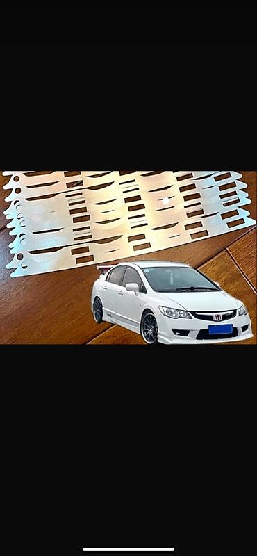 Набор металлических усилителей/скоб для креплений бамперов Honda Civic