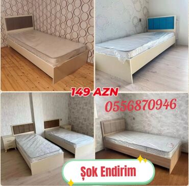 Çarpayılar: Yeni, Təknəfərlik çarpayı, Bazasız, Matras ilə, Siyirməsiz, Azərbaycan — 6