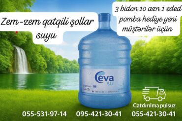 Başqa xidmətlər: Zemzem qatqili şollar suyu .Butun unvanlara catdirilma pulsuzdu