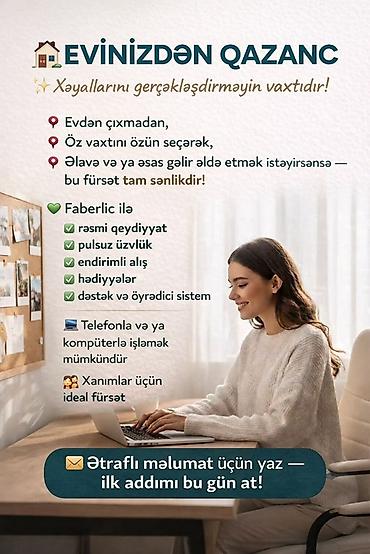 ps satış: Evdən işləmə fürsəti – Faberlic ilə onlayn qazanc Təsvir: - Evdən — 1