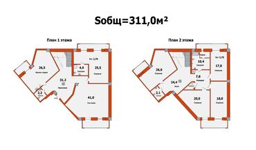 Продажа квартир: 7 комнат, 311 м², Элитка, 6 этаж, Старый ремонт