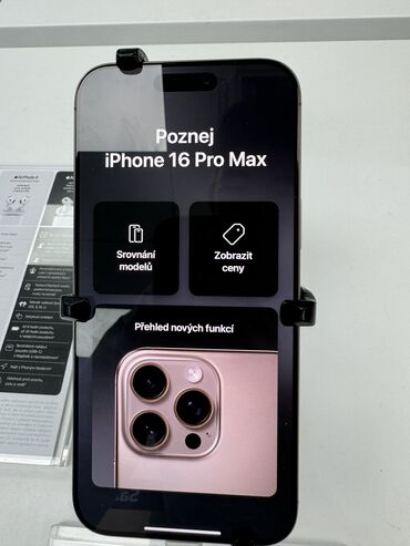 айфон в рассрочку: IPhone 16 Pro Max, Жаңы, 256 ГБ, Кара, Заряддоочу түзүлүш, Кабель, Куту, 100 %