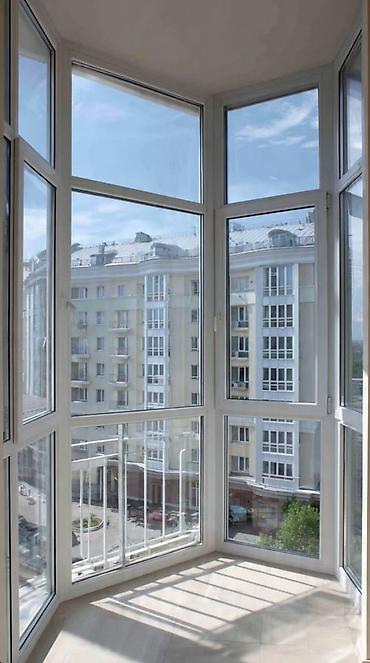 Готовые алюминиевые окна: Алюминиевые окна в темно‑сером профиле - Материал: теплый алюминиевый — 6