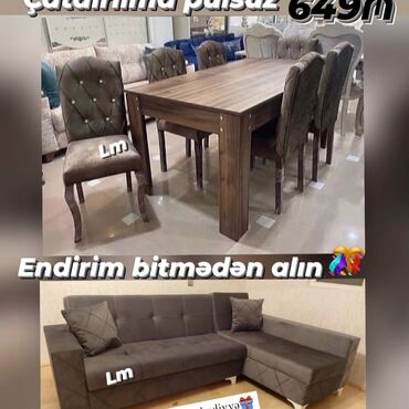 Divan və masa dəstləri: Yeni, Künc divan, Qonaq otağı üçün, Açılmayan, Türkiyə — 8