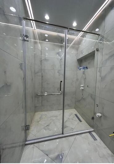 Duş kabinaları, arakəsmələr: Yeni Üstü açıq kabina, Künc üçün, Pulsuz çatdırılma — 21