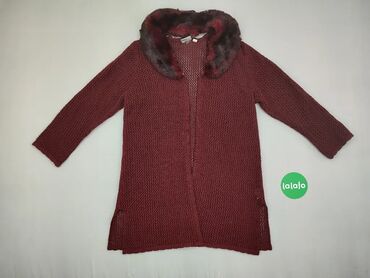 Sweter rozpinany L (EU 40), stan - Dobry, wzór - Jednolity kolor, kolor - Bordowy