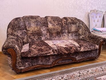 Divan və kreslo dəstləri: İşlənmiş, Divan, 2 kreslo, Divan, Bazasız, Açılmayan — 3