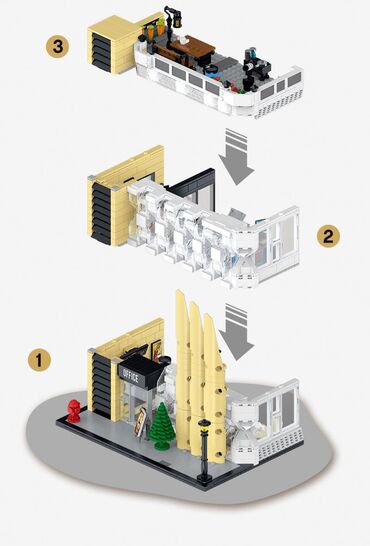 Игрушки: Конструктор "City office" 🔥 🔸️Размер: 23,5 × 17,5 × 25,5 см 🔸️1499 — 4