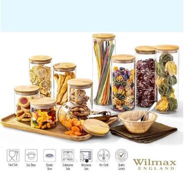 Digər qab-qacaq və mətbəx ləvazimatları: 🌿 Təzəliyi saxla, zövqü paylaş! 🌿 ✨ Wilmax England brendindən şüşə — 13
