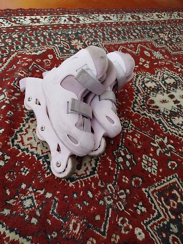 Uşaq üçün təkərli konkisər (inline roller) - Rəng: açıq çəhrayı - Tip