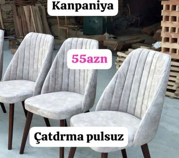 Masa və oturacaq dəstləri: Qonaq otağı üçün, Yeni, Açılmayan, Dördbucaq masa, 6 stul — 10