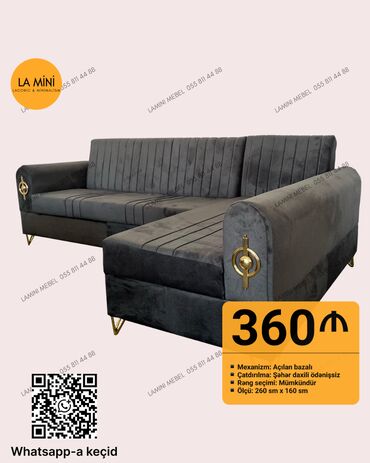Uşaq və gənc otağı üçün dəstlər: Künc divan, Yeni, Açılan, Bazalı, Parça
