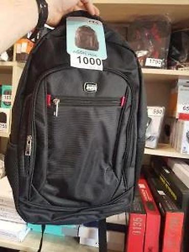 Futrole i torbe za laptopove: Ruksak za laptop – AGON M100 - Klasičan crni ruksak sa više pregrada — 14