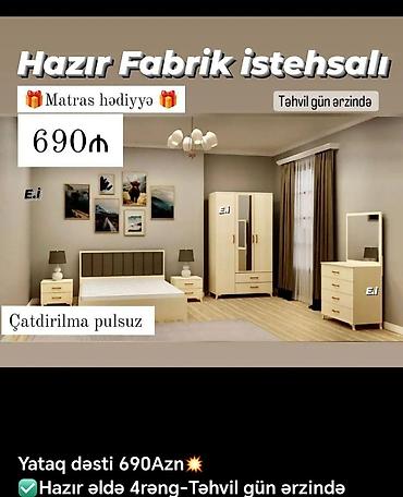 islenmis termo: 2 təknəfərlik çarpayı, Komod, Dolab, Termo, Yeni — 2