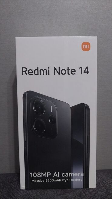 поко х4 про 5 ж: Redmi, Redmi Note 14, Жаңы, 256 ГБ, түсү - Кара, 2 SIM