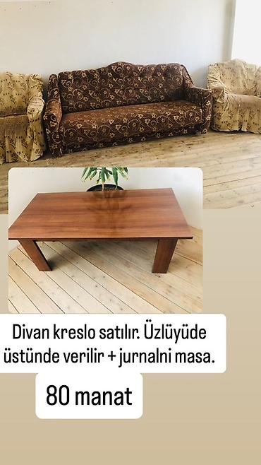 Divan və masa dəstləri: İşlənmiş, Klassik divan, Qonaq otağı üçün, Açılmayan — 1