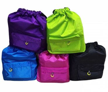 сумка пляжная: Пляжная сумка-рюкзак с отделением для мокрых вещей, 30х40 см