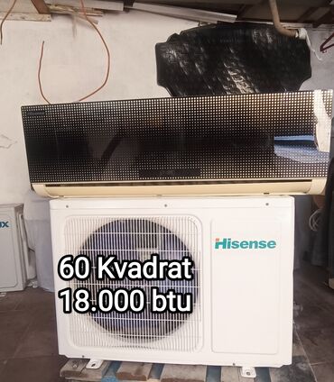 işlənmiş kondisenerlər: Кондиционер Hisense, Б/у, 50-60 м², Сплит-система, Нет кредита, Платная установка