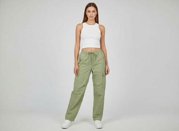 bershka spodnie brazowe: Bershka, Spodnie cargo damskie, rozmiar XS
