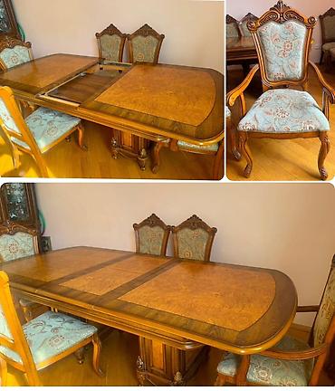 stol satilir: *✅Masa destı* 450 AZN satilir Olcu 1.80 sm × 90 sm 6 oturacaq laxlama — 1
