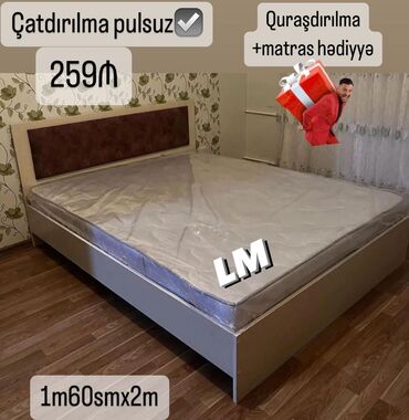 Çarpayılar: İkinəfərlik _*TAXT*_ _*SİFARİŞLƏ VƏ YENİ*_ Qiymət : *259₼* Ölçü