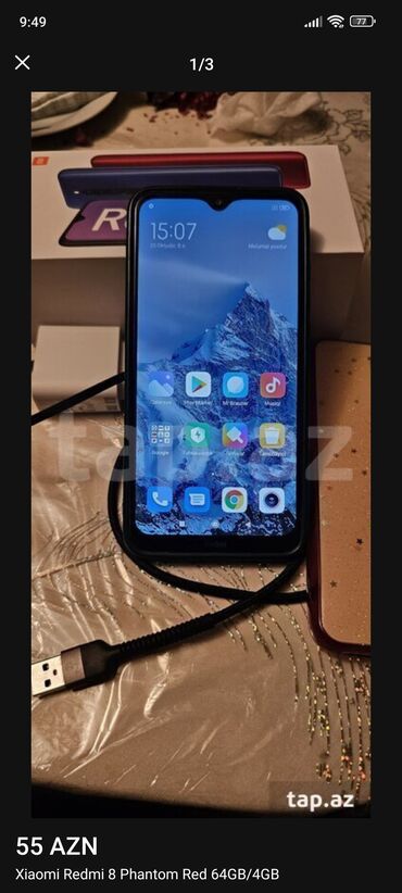 Xiaomi: Xiaomi Redmi 8, 64 GB, rəng - Narıncı, 
 Barmaq izi