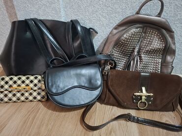 coach сумка: Продам сумки за все 600 сом чёрная большая кожа, коричневая