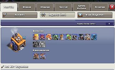 gumuş eşyalar: Clash of Clans hesabı. Profil məlumatları: - Oyunçu adı: Uran - — 4