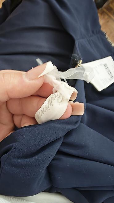 akcija: Svecana teget plava haljina - lagana sa postavom - ne providi se - sa — 5