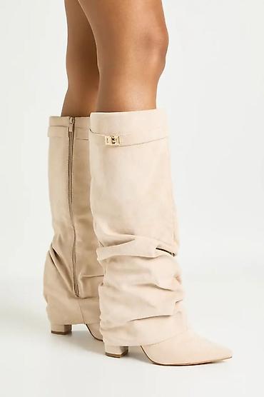 duboke patike type 0: ✨ TREND KOJI JE OSVOJIO SEZONU ✨ Fold-over čizme u prelepoj bež — 1