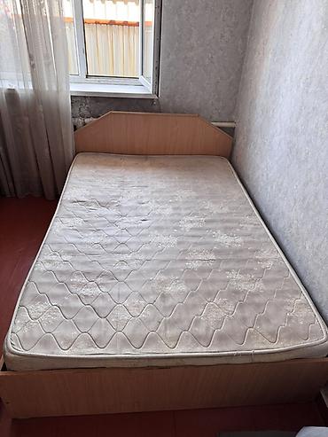 used bed: Кровать двуспальная с матрасом и прикроватной тумбой САМОВЫВОЗ Б/у — 2