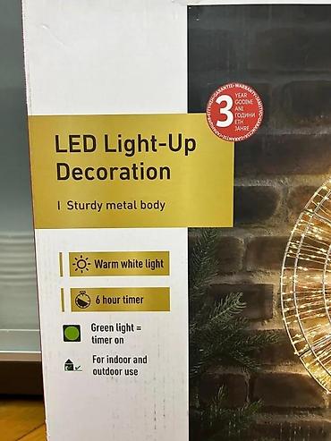 sat: LIVARNO Home LED dekoracija za osvetljenje – svetleći venac/figura - — 2