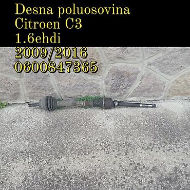 šiske: Desna poluosovina za Citroën C3, motor 1.6 e-HDi. Kompatibilnost — 1