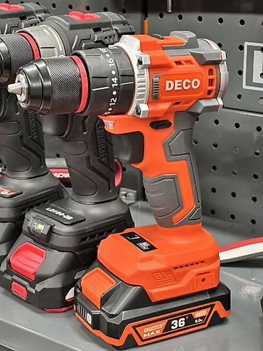 Аккумуляторная дрель‑шуруповерт DECO 36V - Бесщеточный двигатель (BL