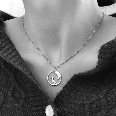 rastegljive pertle za patike: Pendant necklace, Material: Stainless steel