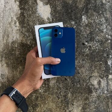 Apple iPhone: IPhone 12, 128 GB, Göy, Zəmanət, Face ID, Sənədlərlə