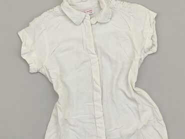 koszula dziewczęca 146: Koszula 13 lat, stan - Dobry, wzór - Jednolity kolor, kolor - Biały