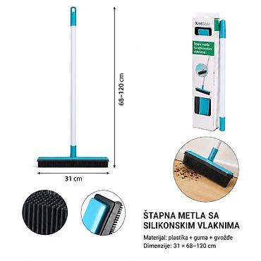 KMT Gumena metla plava 3280262 Opis: - Štapna metla sa