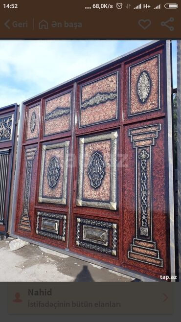 Həyət darvazaları: Yeni Dəmir Həyət darvazası, Yana açılan, 3 m, Mexaniki, Qapı ilə, Kredit yoxdur, Ödənişli quraşdırma, Rayonlara çatdırılma, Ödənişli çatdırılma -da lalafo.az — 10 Həyət darvazaları: Yeni Dəmir Həyət darvazası, Yana açılan, 3 m, Mexaniki, Qapı ilə, Kredit yoxdur, Ödənişli quraşdırma, Rayonlara çatdırılma, Ödənişli çatdırılma — 10