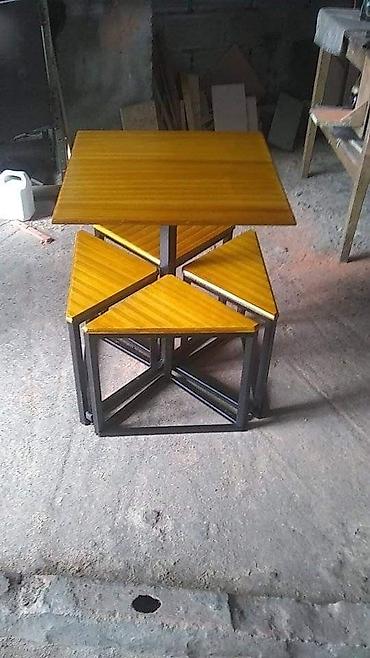 Sifarişlə restoran masaları: Kvadrat masa, Açılmayan, Taxta — 40