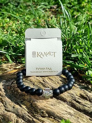 Narukvice: Kalist ručno rađene kamene brojanice od oniksa sa blagoslovom SPC — 1