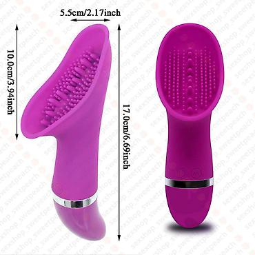 Товары для взрослых: Вибромассажер для стимуляции клитора Лиловый вибратор выполнен из — 8