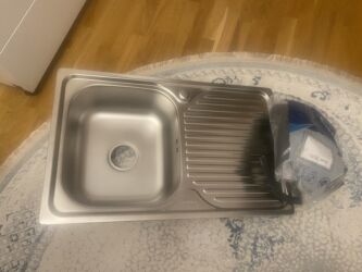 su bitonu: Paslanmayan poladdan mətbəx lavabosu – yeni, istifadəsiz. Yeni