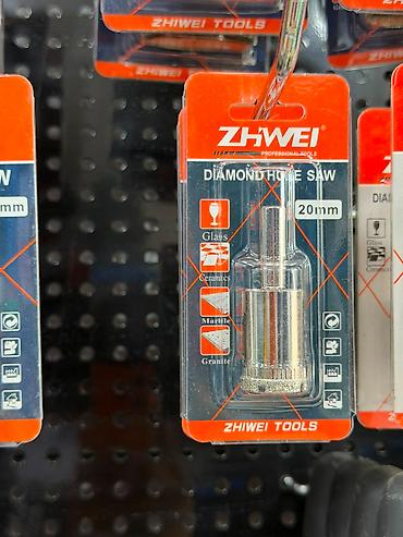 sverlo: ZHIWEI Tools Diamond Hole Saw – 20 mm - Material uyğunluğu: şüşə — 1