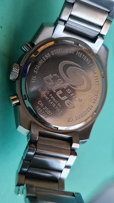 pull and bear sakoi: Fossil Blue CH-2507 muški hronograf sat - Kućište i narukvica od — 3