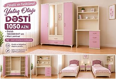 madeyra paltar dolabi: Zövqlü və funksional Yataq Otağı Dəsti • Qiymət: 1050 AZN • — 1