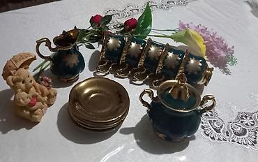 cay servisi: Çay dəsti, rəng - Yaşıl, Farfor — 1